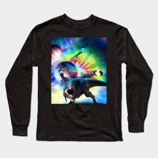 Digital Space Dinosaurs Long Sleeve T-Shirt